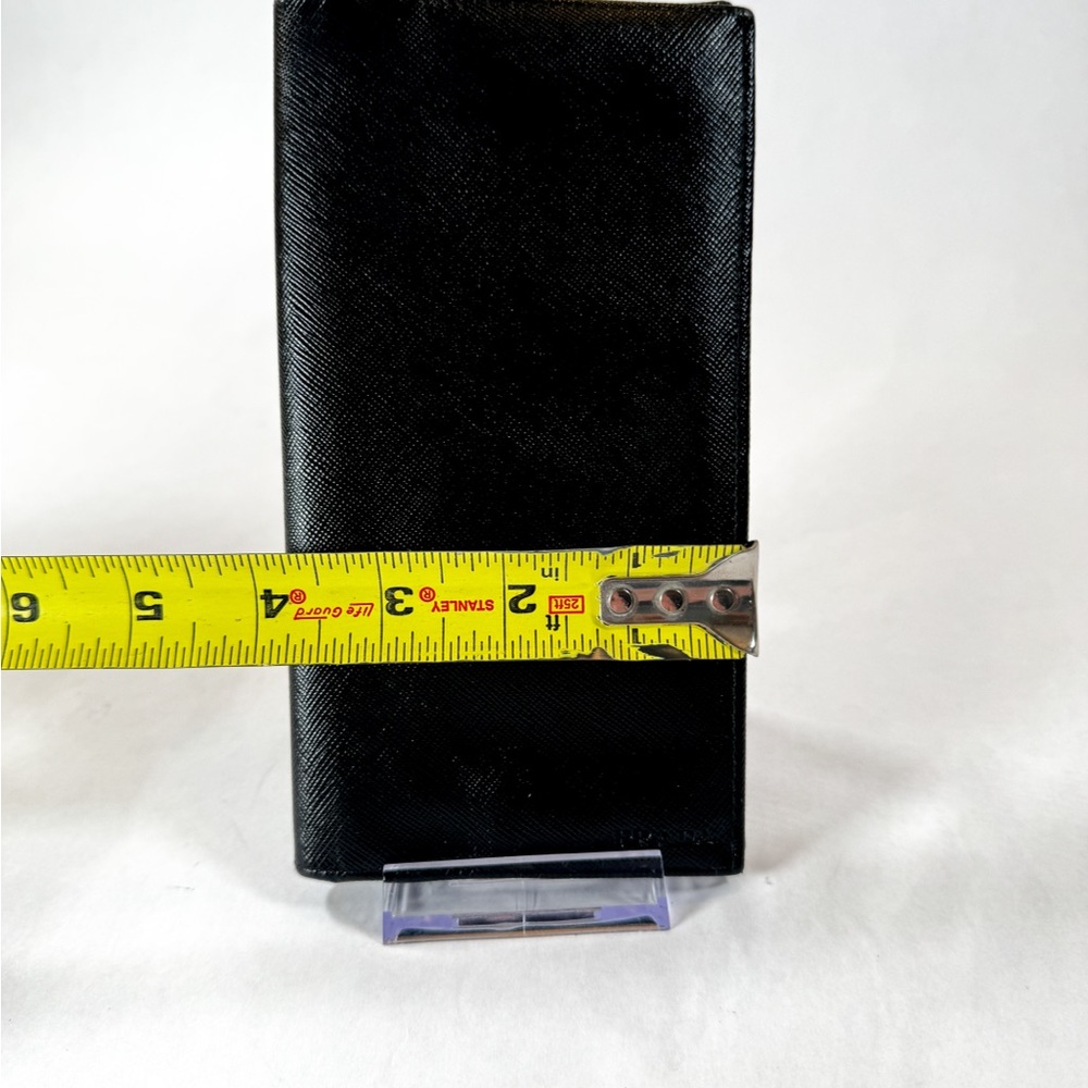 Prada Black Saffiano Leather Long Wallet | Made in Italy | Authentic - Picture 11 of 16